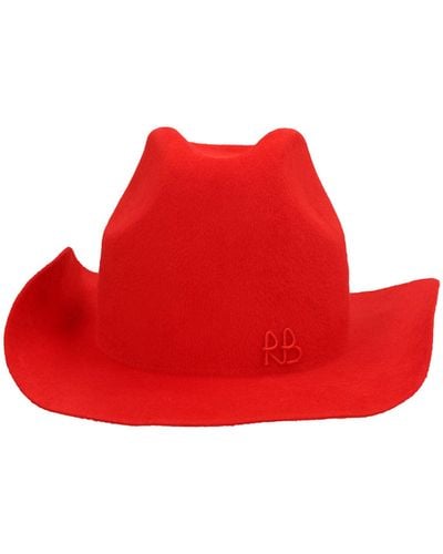 Ruslan Baginskiy Wide Brim Hat Cappelli Rosso