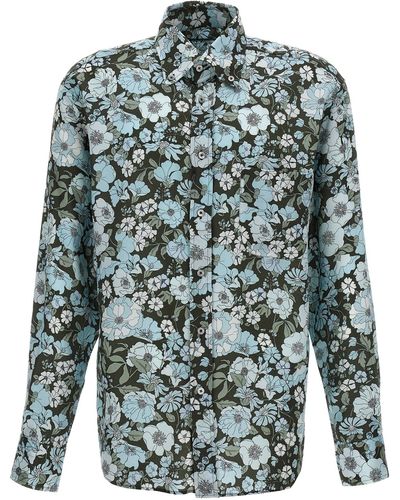 Tom Ford Floral Print Shirt Camicie Multicolor - Verde