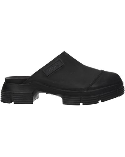 Ganni Slippers And Clogs Rubber - Black