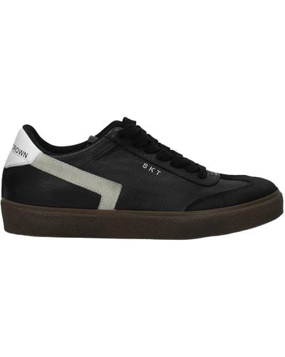 Leather Crown Trainers Leather Black