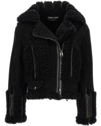 Tom Ford Suede Shearling Jacket Giacche Nero