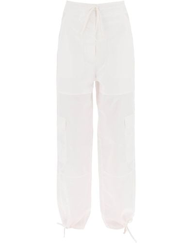 Totême Cotton Cargo Trousers - White