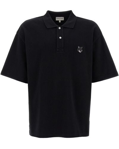 Maison Kitsuné 'Bold Fox Head' Polo Shirt - Black