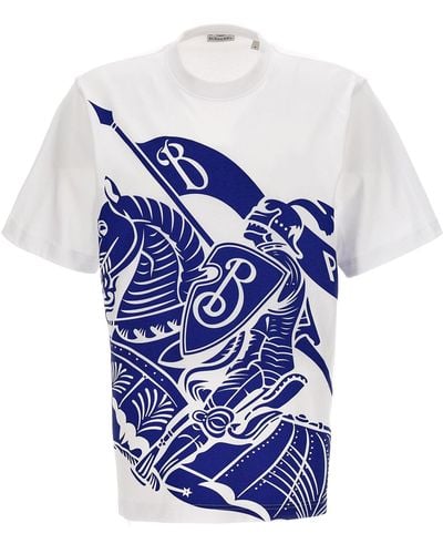 Blue and White T-shirts for Men