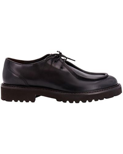 Doucal's Leather Lace-up Shoe - Black