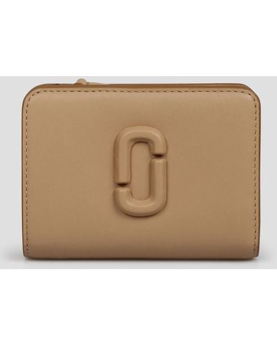 Marc Jacobs The leather j marc mini compact wallet - Neutro