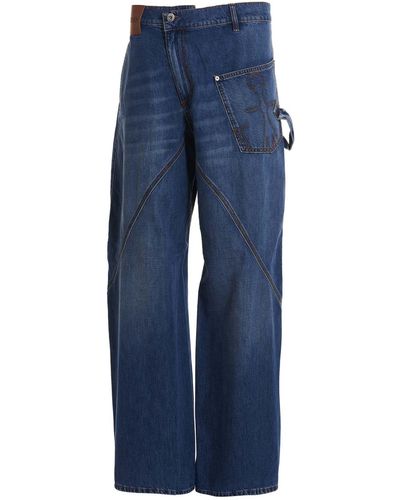 JW Anderson 'Twisted Workwear' Jeans Blu