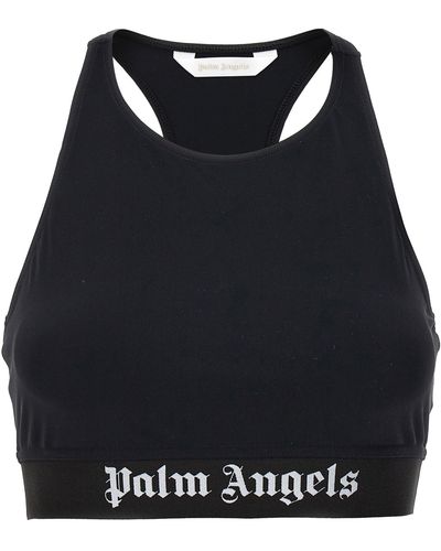 Palm Angels Logo Sporty Top Tops - Black