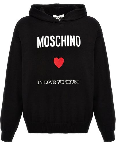 Moschino In Love We Trust Sweater, Cardigans - Black