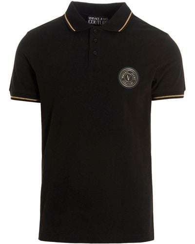 Versace Logo Polo Shirt - Black