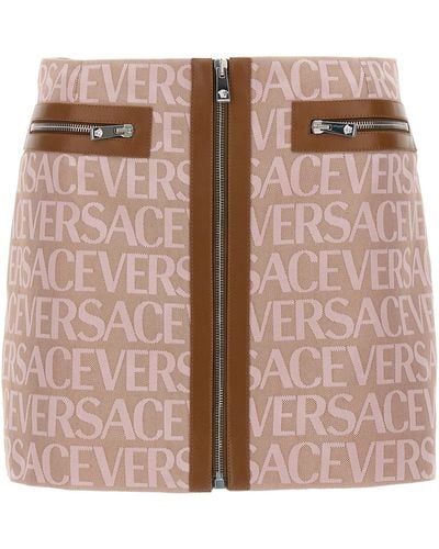 Versace Allover Skirts - Brown