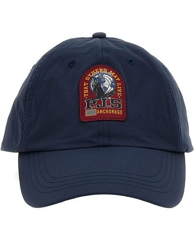 Parajumpers Logo Patch Cap Hats - Blue
