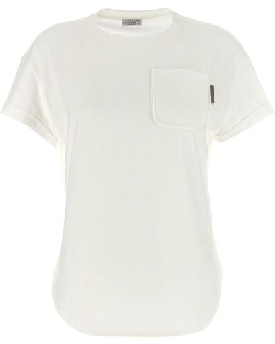 Brunello Cucinelli Pocket T-Shirt - White