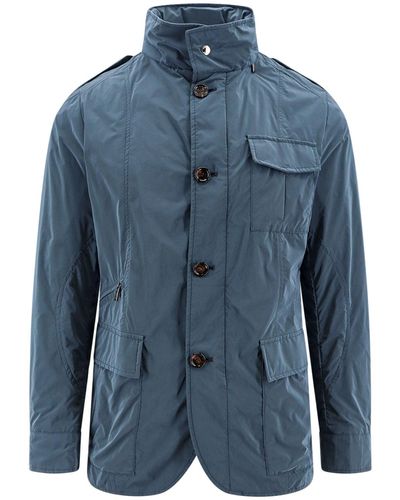 Moorer Jacket With Pockets - Blue