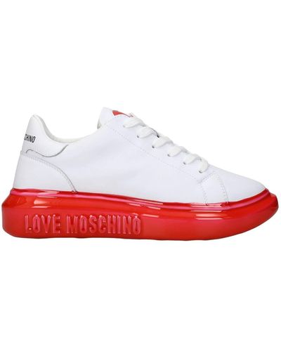 Love Moschino Sneakers Leather - Red