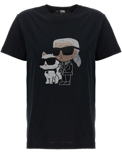 Karl Lagerfeld T-shirt Ikonik Karl & Choupette - Nero