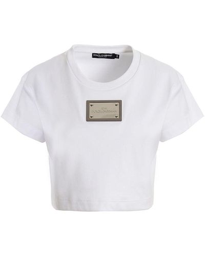 Dolce & Gabbana Kim Dolce&gabbana Cropped T-shirt - White