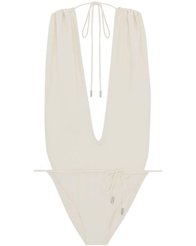 Saint Laurent One-Piece Swimsuit Beachwear Bianco