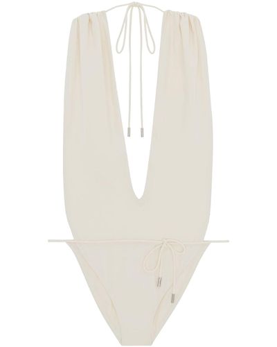 Saint Laurent One-piece Swimsuit Beachwear - White