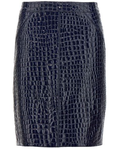 Tom Ford Croc Print Skirt Skirts - Blue