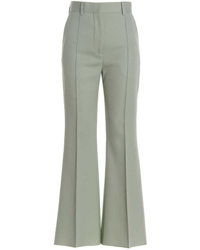 Lanvin 'Flared Tailored' Pantaloni Verde - Grigio