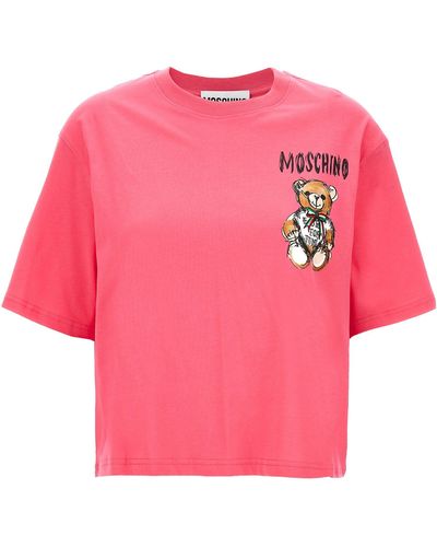 Moschino Teddy Bear T Shirt Fucsia - Rosa