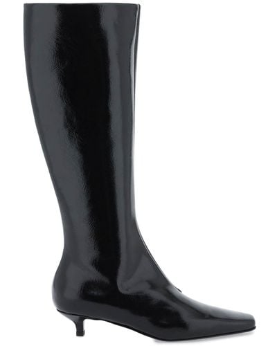 Totême The Slim Knee High Boots - Black