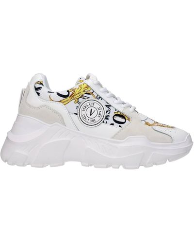 Versace Sneakers Couture Fabric White