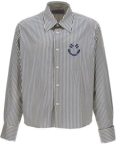 Bluemarble Smiley Stripe Shirt, Blouse - Grey