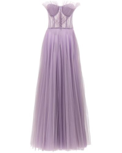 19:13 Dresscode Long Tulle Dress Dresses - Purple