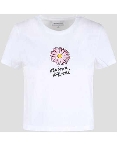 Maison Kitsuné Floating Flower Baby T-Shirt - White