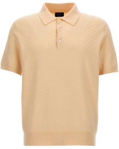 Brioni Woven Knit Shirt Polo Beige - Neutro