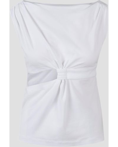 Alberta Ferretti Eco-friendly jersey knot top - Bianco