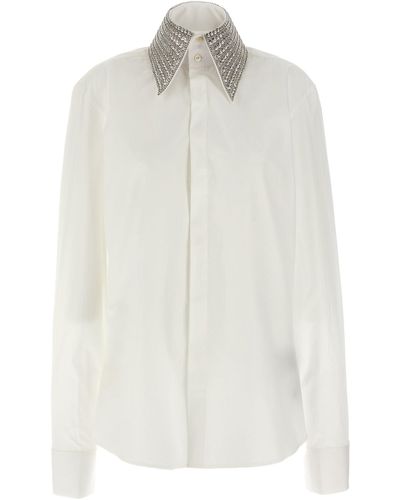 Balmain Jewel Collar Shirt Camicie Bianco