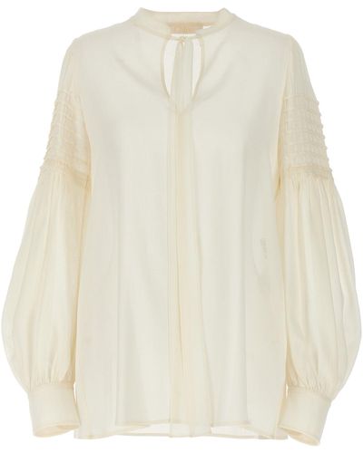 Chloé Pussy Bow Blouse Camicie Bianco