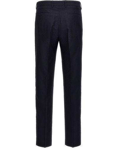 Etro Jacquard Pantaloni Blu