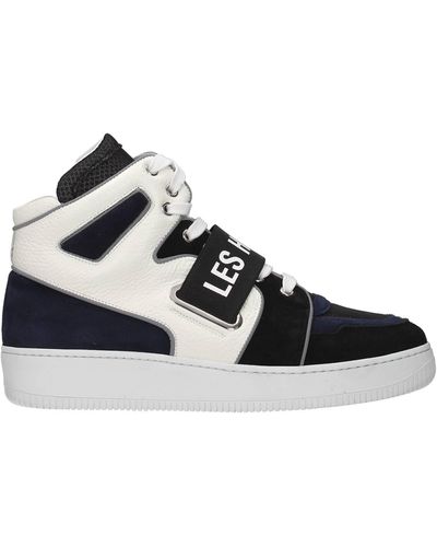 Les Hommes Trainers Suede Blue White