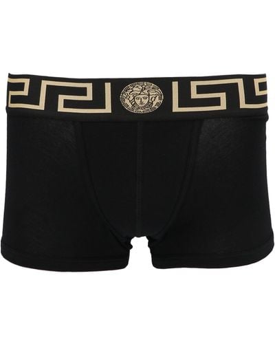 Versace Logo Boxer Shorts Underwear - Black