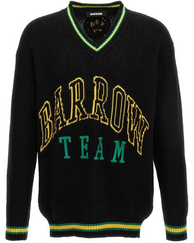 Barrow Logo Embroidery Sweater Maglioni Nero