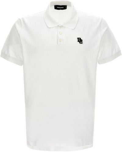 DSquared² Tennis Fit Polo - White
