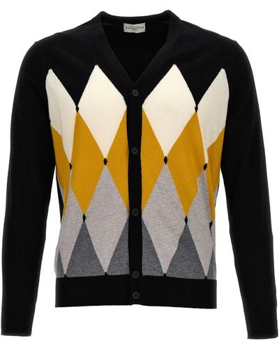 Ballantyne Argyle Sweater, Cardigans - Black