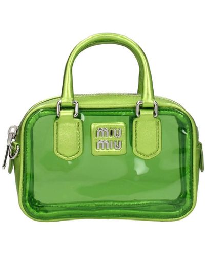 Miu Miu Handbags Plexiglass Fern - Green