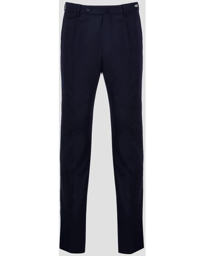 Tagliatore Wool stretch tailored trousers - Blu