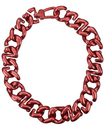 Gcds Necklaces Choker Brass Pink Metallic Pink - Red