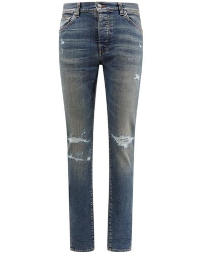 Amiri Fracutred Jeans Blu