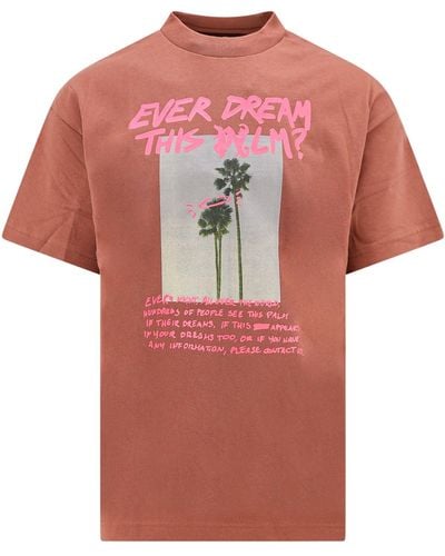 Palm Angels T-shirt Palm Dream con stampa frontale - Rosa
