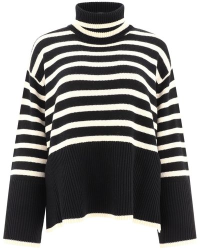 Totême Signature Stripe Knitwear - Black