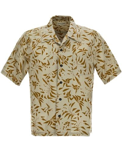 Saint Laurent Palm Tree-print Camp-collar Shirt - Multicolor