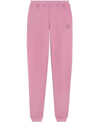 Maison Kitsuné Bold Fox Head Patch Regular Jog Pants - Pink