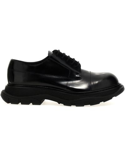 Alexander McQueen Lace-Up Leather Stringate Nero